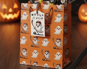 Halloween Personalized hockey gift tags for team / hockey bag tag / hockey design / printable digital download