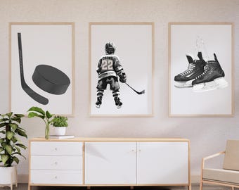 Láminas personalizadas de hockey para guardería: Nombre del jugador personalizado (descarga digital)