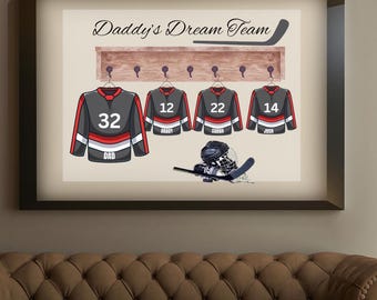 Personalized Hockey Team Jersey Print – Custom Sports Gift (Digital Download)