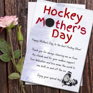 Tarjeta del Día de la Madre para Mamás de Hockey - Tarjeta para Mamás de Hockey - Imprimible - Descarga digital