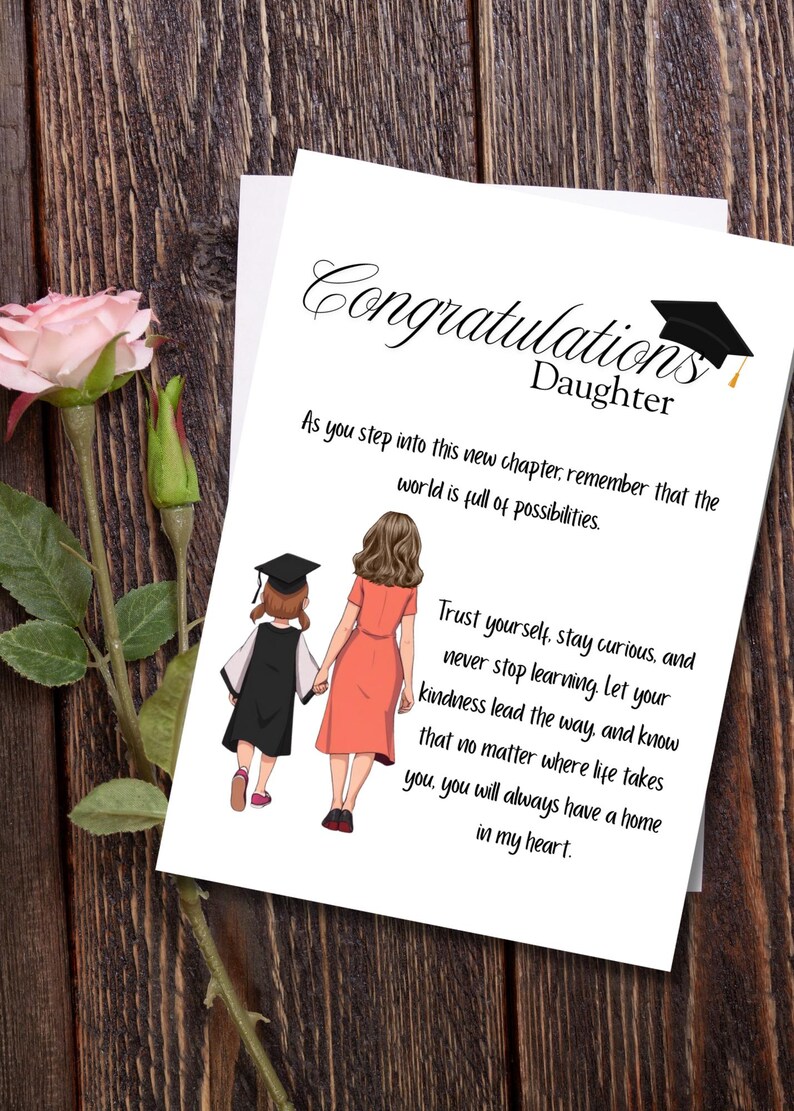 Printable Graduation Card for Daughter | Instant Download | Congrats ...