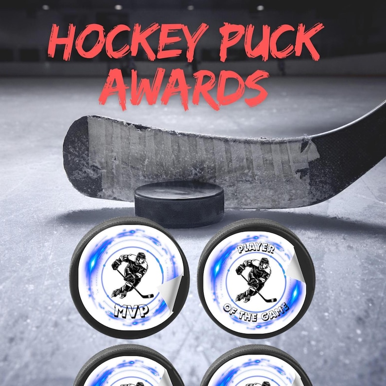 Printable Hockey Puck Stickers: MVP, First Goal Awards (avery 22830 ...