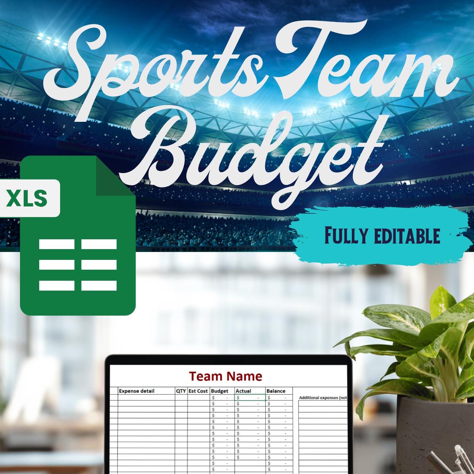 Sports Team Budget Template / Excel & Google Sheets / Track Team ...