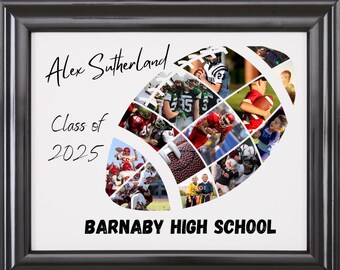 Personalized Football Photo Collage, Senior Gift (Digital Download)