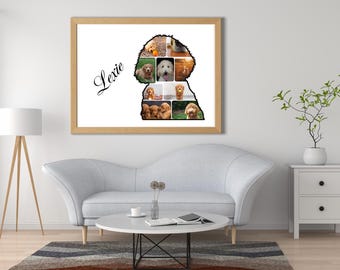 Custom Dog Photo Collage: Personalized Pet Gift (Digital Download)