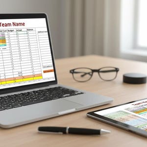 Modello di budget per una squadra di hockey: Excel e Fogli Google (download digitale)