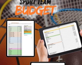 Sports Team Budget Template: Excel & Google Sheets Tracker (Digital Download))