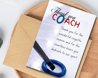 Tarjeta de agradecimiento de Ringette Coach - imprimible - descarga digital