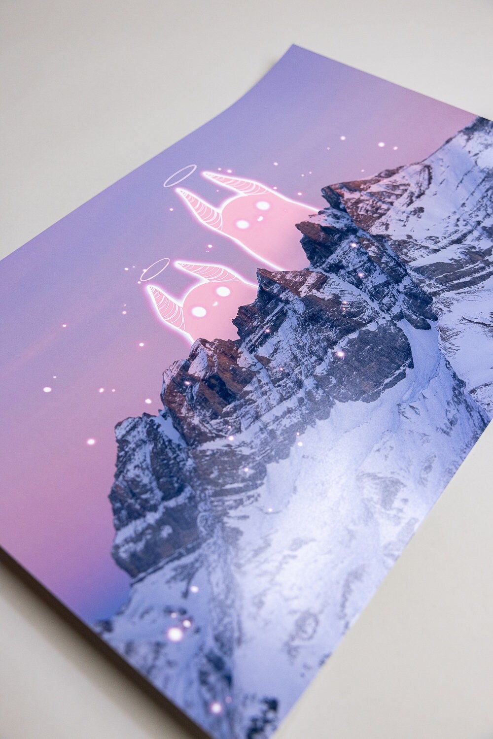 Mountain Guardians at Sunset Art Print - Etsy