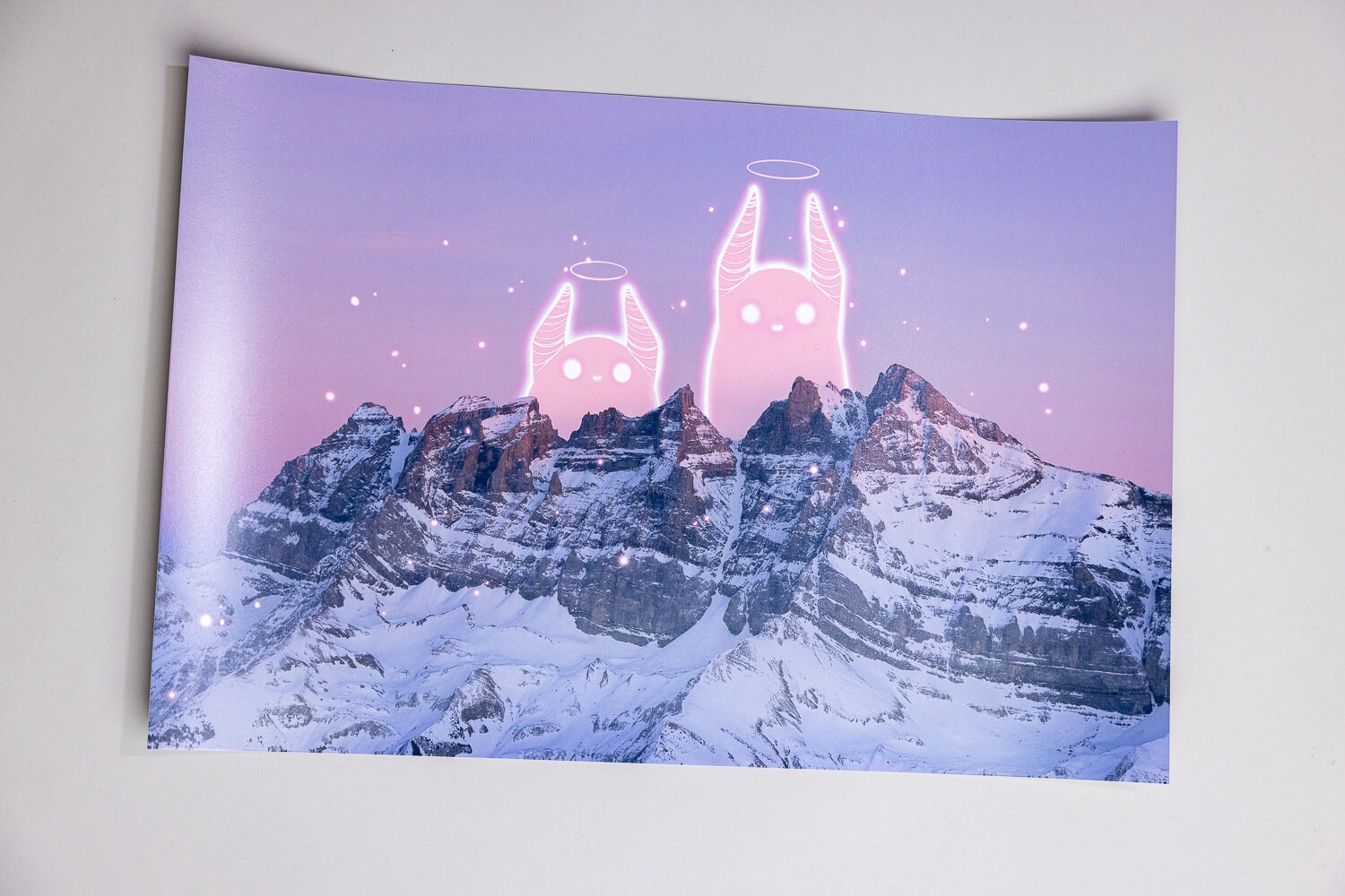 Mountain Guardians at Sunset Art Print - Etsy