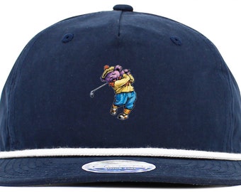 Dancing Bear Playing Golf Steal Your Face 5 Panel Hat