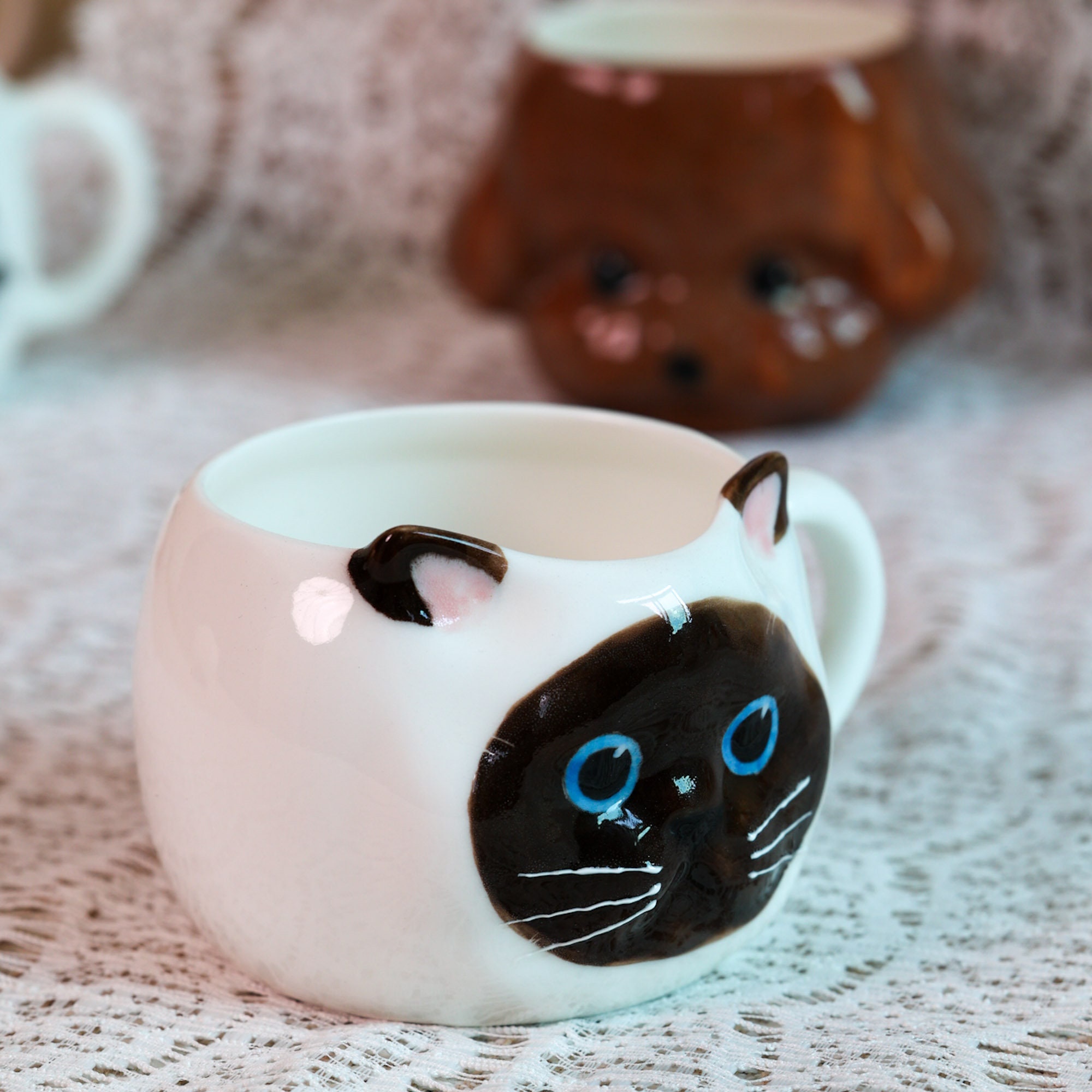 Custom Glowing Cat & Paris Mug - Personalized Name, 11oz Or 15oz Ceramic | Louvre Museum Design Coffee Cup - View #7