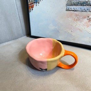 Handmade Ceramic Mugs. Hand Painted Border Collie Mug. Coffee Cup. Tea Cup. Milk Cup. Ceramic Drinkware. Coffee Lover. Colorful Mug. image 4