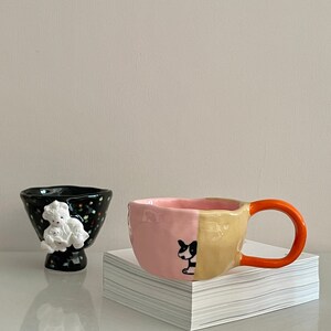 Handmade Ceramic Mugs. Hand Painted Border Collie Mug. Coffee Cup. Tea Cup. Milk Cup. Ceramic Drinkware. Coffee Lover. Colorful Mug. image 7