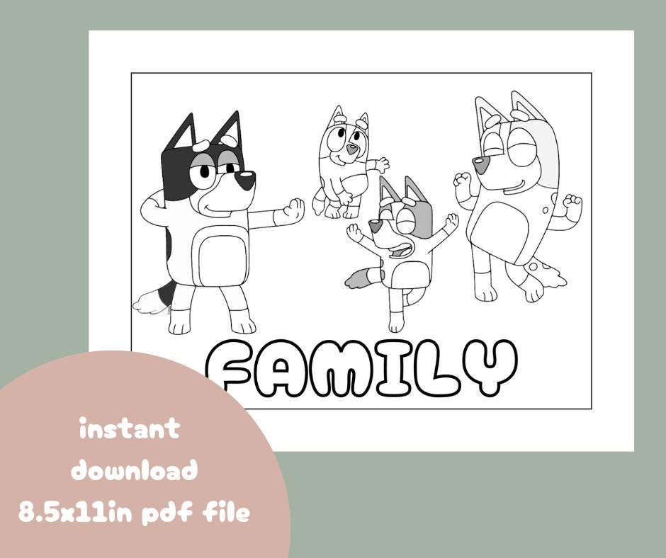 Bluey Coloring Pages, Toddler Activities, Fine Motor Skills, Kid ...