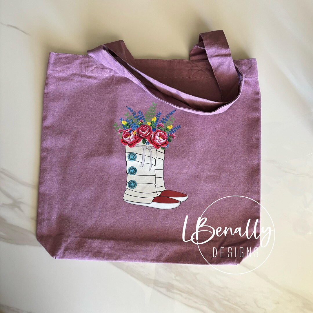 Indigenous Paisley - Dark Sea Clover Canvas Tote Bag