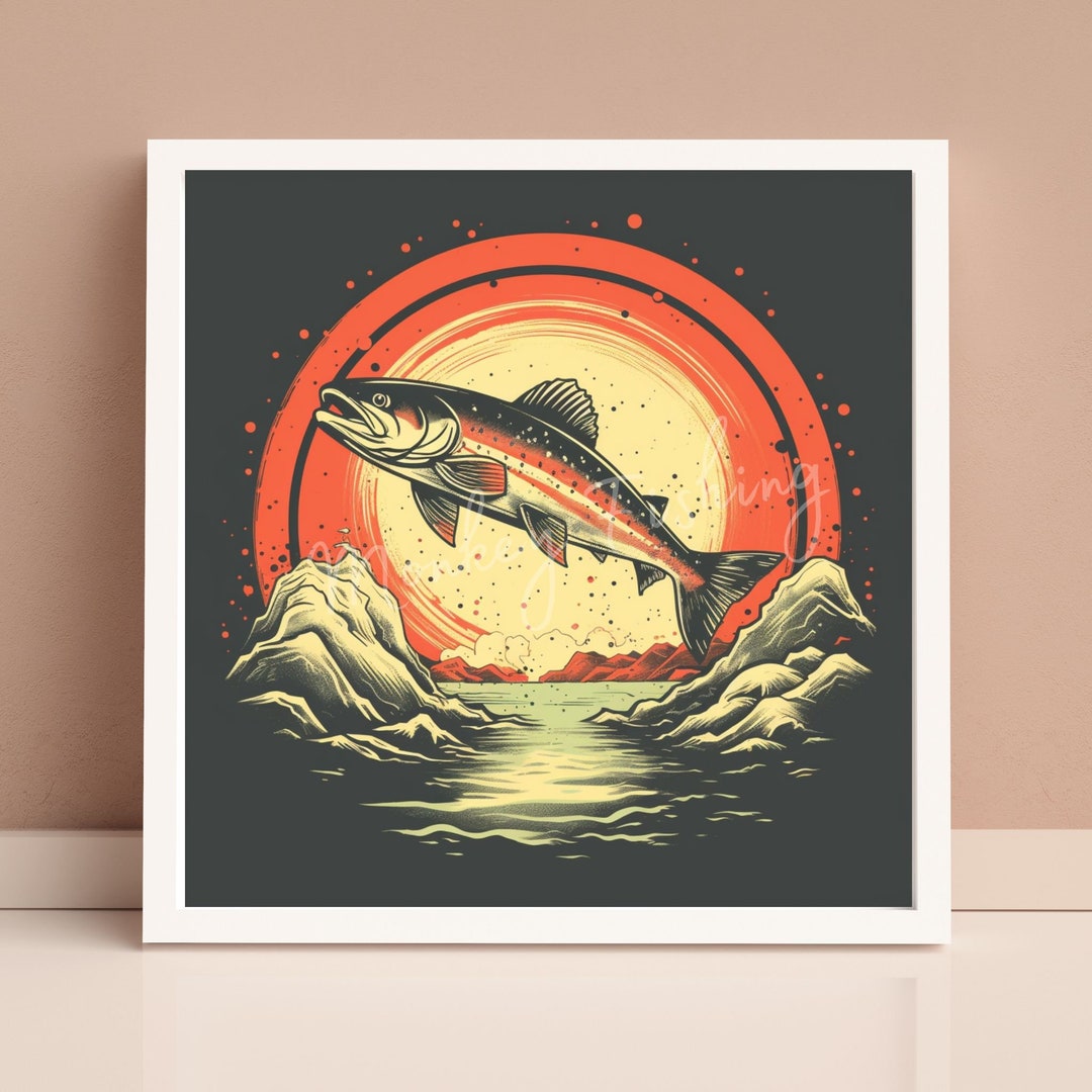 Trout Fishing Decor Fishing Pictures for Framing Fishing Etsy
