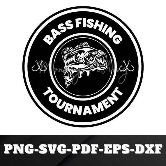 Bass Fishing Sticker Fishing Logo Clipart for Digital Download for Print  /T-Shirt/Caps/Decals/Stickers/ Mugs/Coasters/ High Quality Images