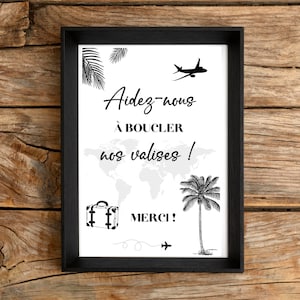 Wedding ballot box poster, travel - Wedding decoration