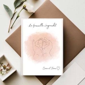 Personalized pregnancy announcement card - to print