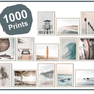 1000 Impresiones Colección NEUTRAL BEACH, Arte de la pared de la playa, Impresión del océano, Impresión costera, Impresiones de playa, Decoración de la pared costera, Impresión de California