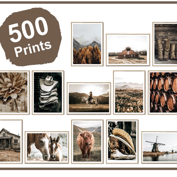 500 Prints RUSTIC Collection, Rustic Wall Art, Farmhouse Decor, Rutic Print, Rustic Wall Decor, Barn Art Prints