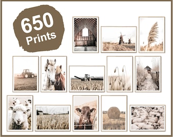 650 Prints FARMHOUSE Collection, Rustic Wall Art, Farmhouse Decor, Farm Print, Western Wall Decor, Barn Art Prints