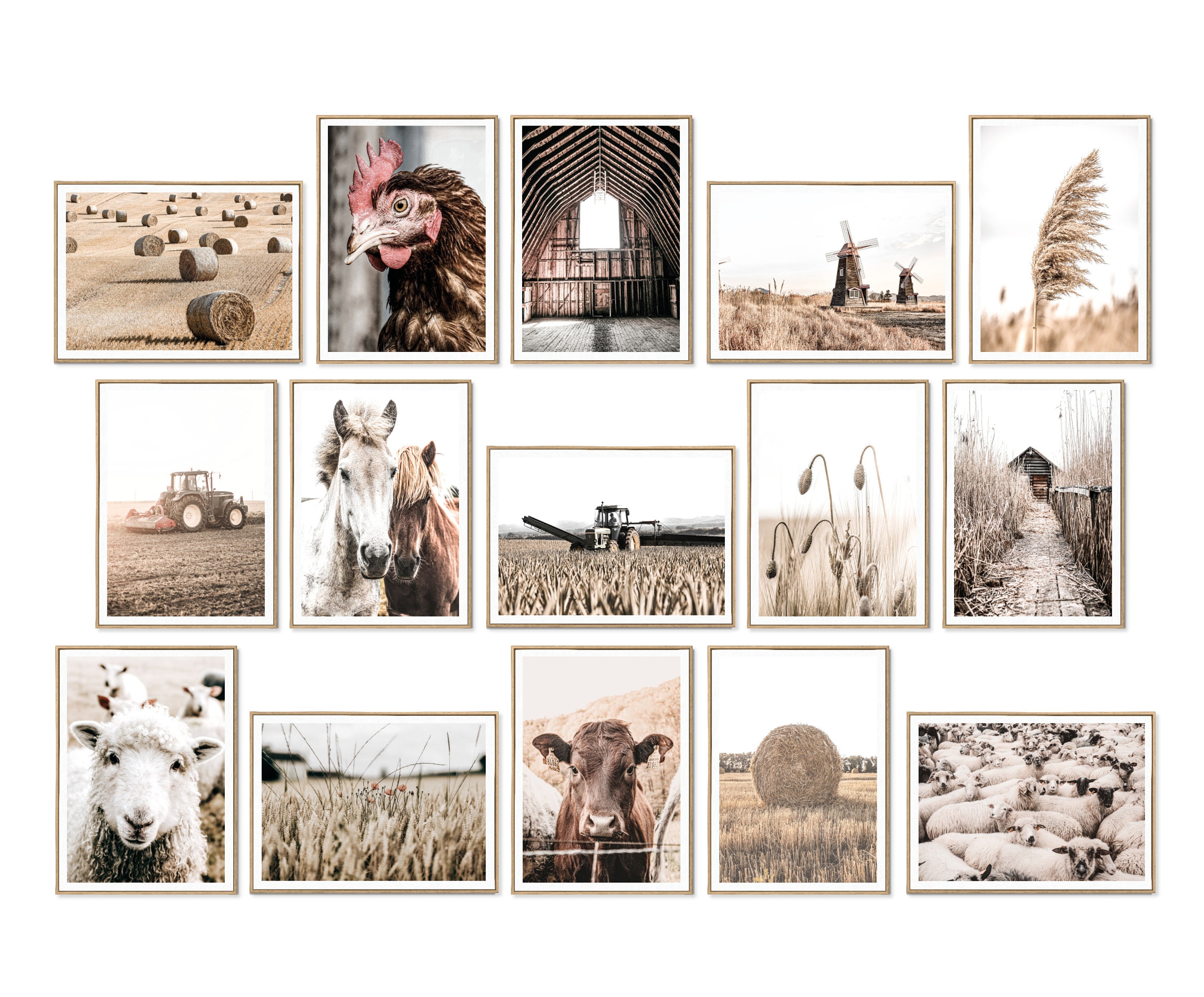 650 Prints FARMHOUSE Collection, Rustic Wall Art, Farmhouse Decor, Farm ...