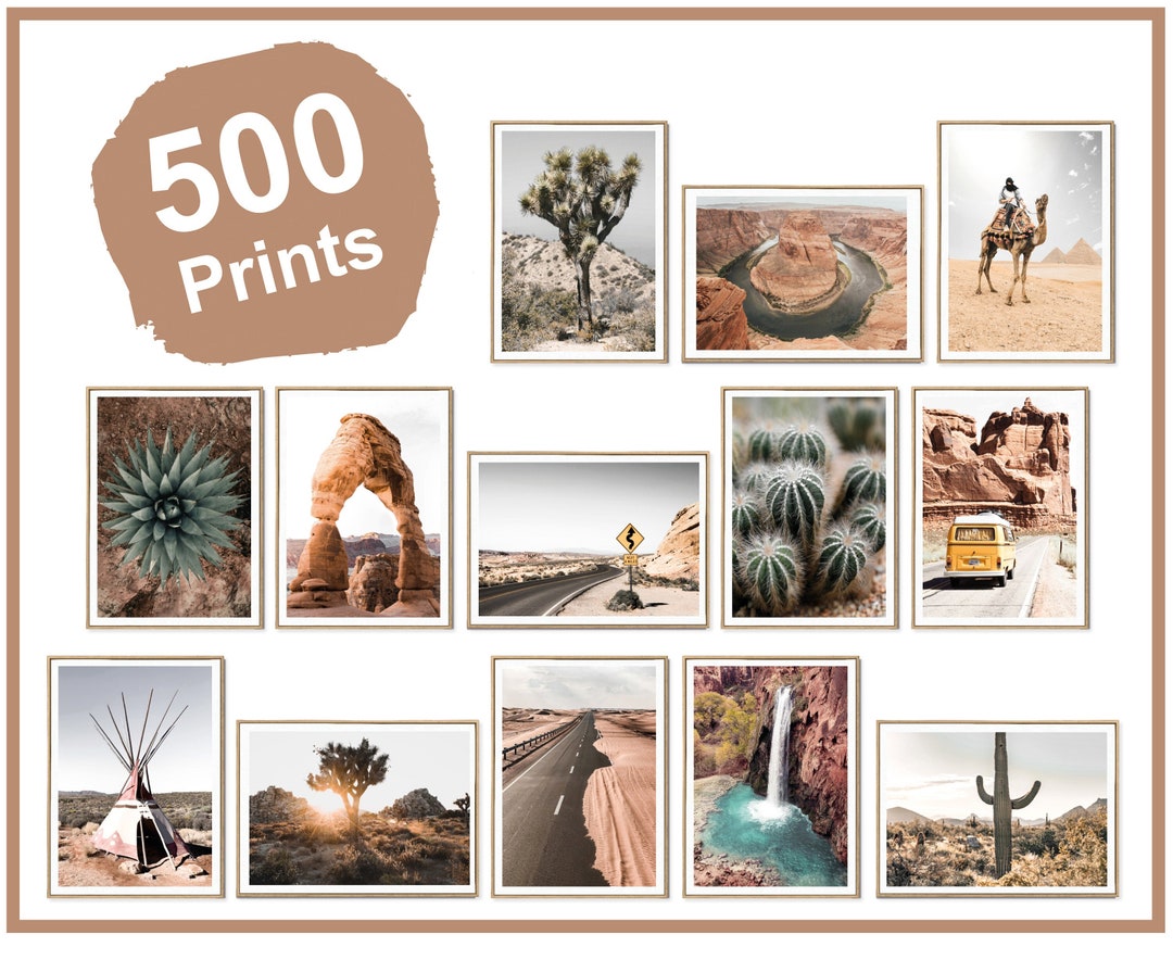 500 Prints DESERT Collection, Desert Wall Art, Southwest Prints, Rustic