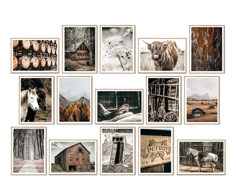 500 Prints RUSTIC Collection, Rustic Wall Art, Farmhouse Decor, Rutic ...