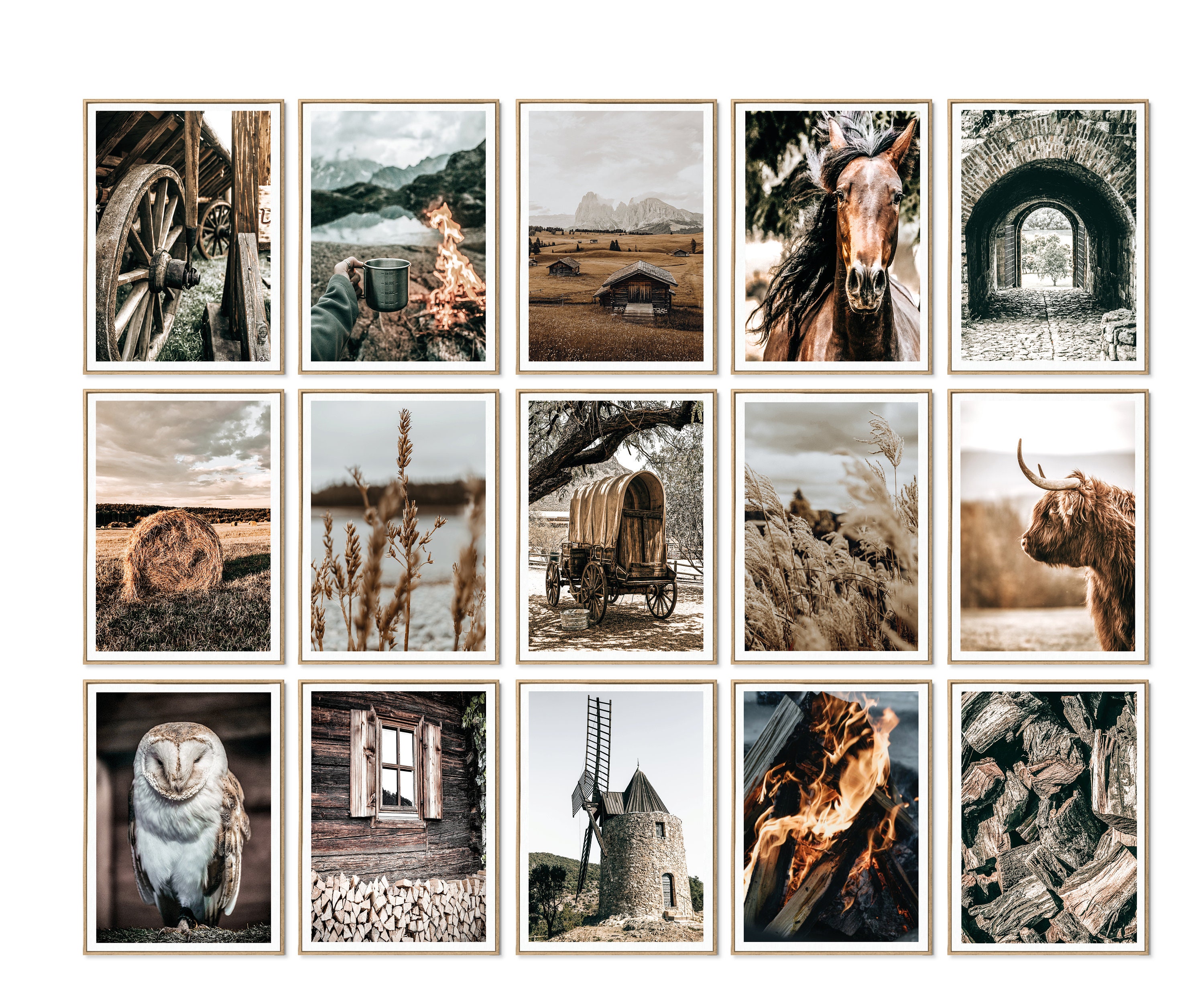500 Prints RUSTIC Collection, Rustic Wall Art, Farmhouse Decor, Rutic ...