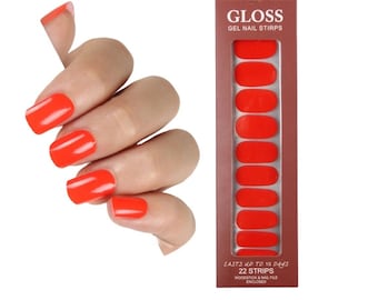 Red Nail Wraps / Nail Strips / Nail Stickers