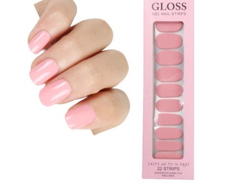 Pink Pastel Nail Wraps / Nail Strips / Nail Stickers