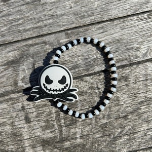 Jack Skellington Halloween Beaded Bracelet