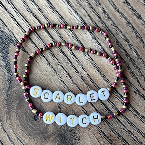 Scarlet Witch Inspired Beaded Bracelet