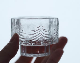 Iittala KUUSI Spruce Candleholder, design by Jorma Vennola Finnish Glass Tealight Votive
