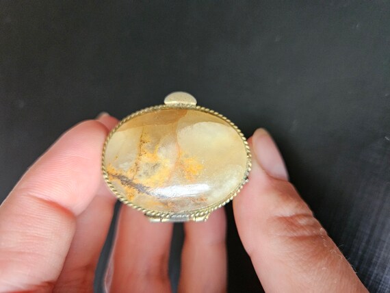 ヴィンテージオニキス真鍮製小物入れ：小さなジュエリー収納 - Etsy 日本