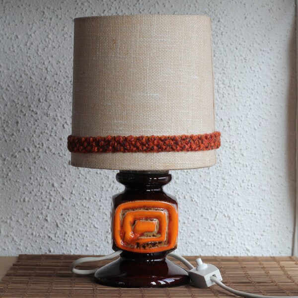 Vintage table lamp, West German lamp, West German pottery,