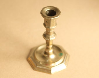 Vintage brass candle holder, Candle stick holder, Solid brass candle holder vintage, Boho mid century candlestick solid, Brass candle holder