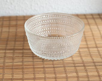 Vintage iittala, Glas Finland Kastehelmi, Tautropfen erhabene Punkte Schale, Oiva Toikka, Geschenk für Mutter