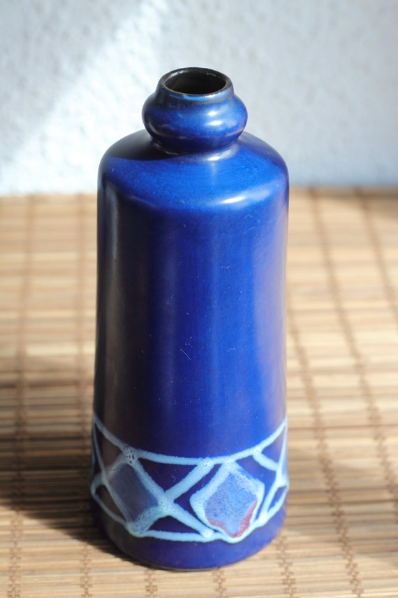 東ドイツ Strehlaの小さな花瓶 水色】ミッドセンチュリー 400 購入