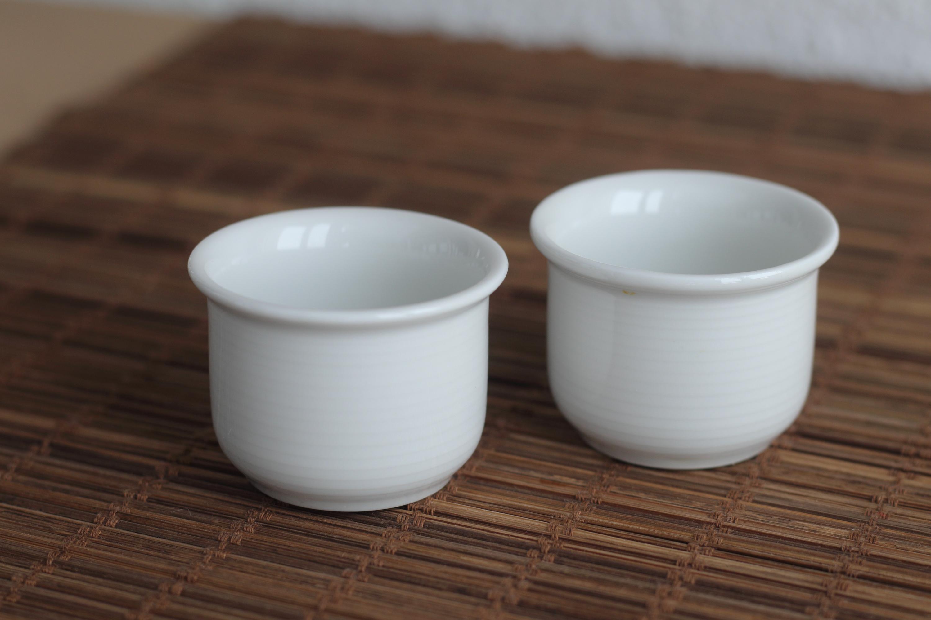Vintage white egg cup, ceramic egg cup, white egg cup, Thomas egg cup, made in Germany, set of 2
