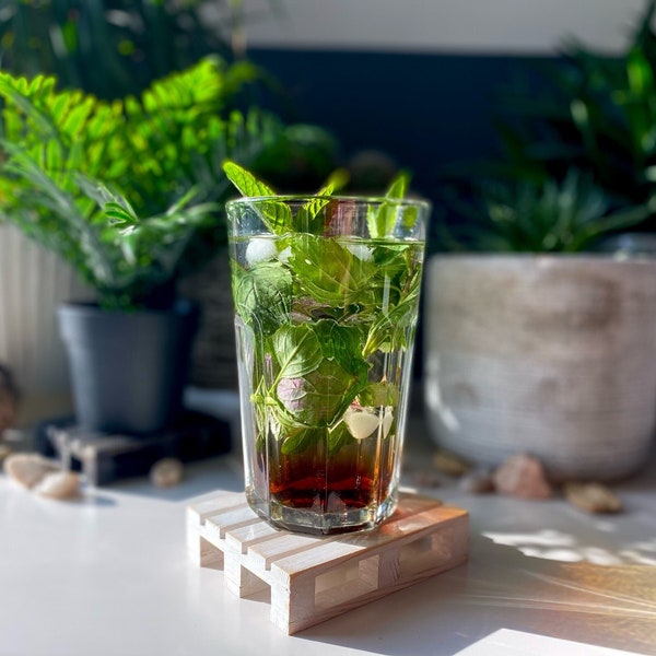 Mini palettes en bois | tasse à café, vigne, dosettes/sous-verres à thé | des cadeaux pour ceux qui ont tout