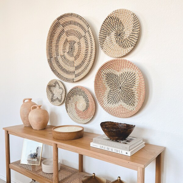 Decorative Wall Baskets Etsy