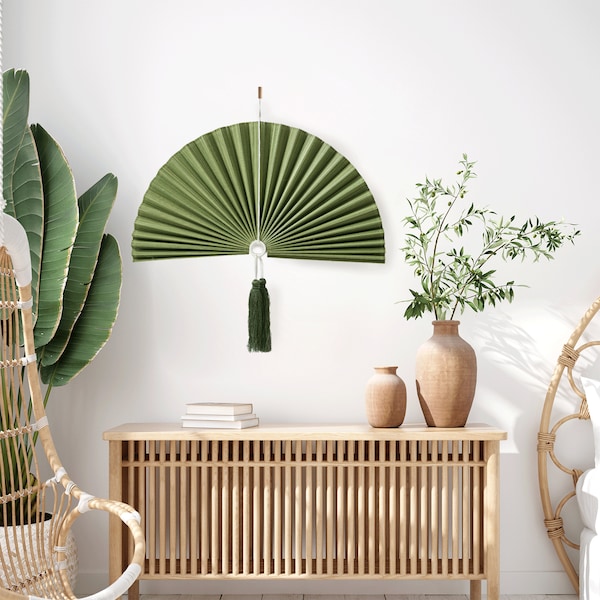 Large Oriental Fan Wall Art Etsy