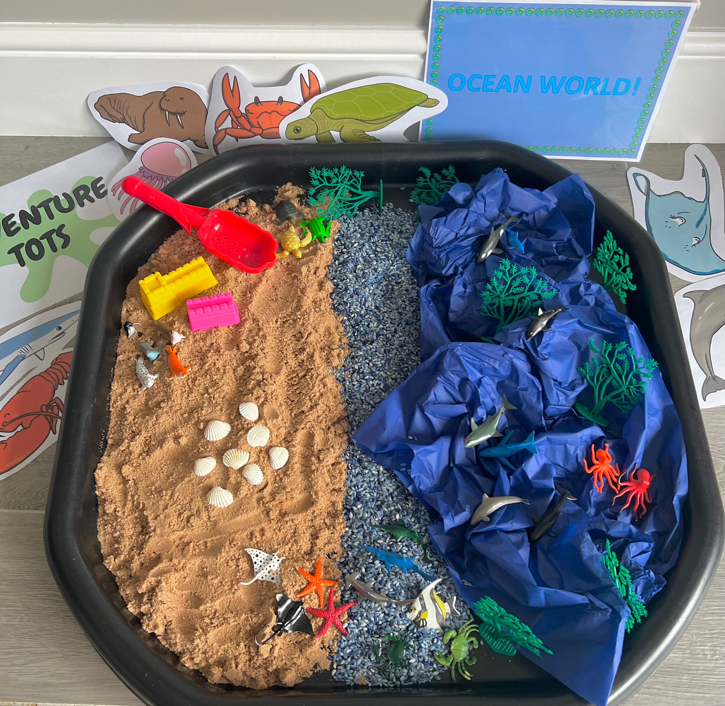 Ocean Themed Tuff Tray Activity Set sensory Kit Etsy UK Ocean Themed Tuff Tray Activity Set sensory Kit Etsy UK