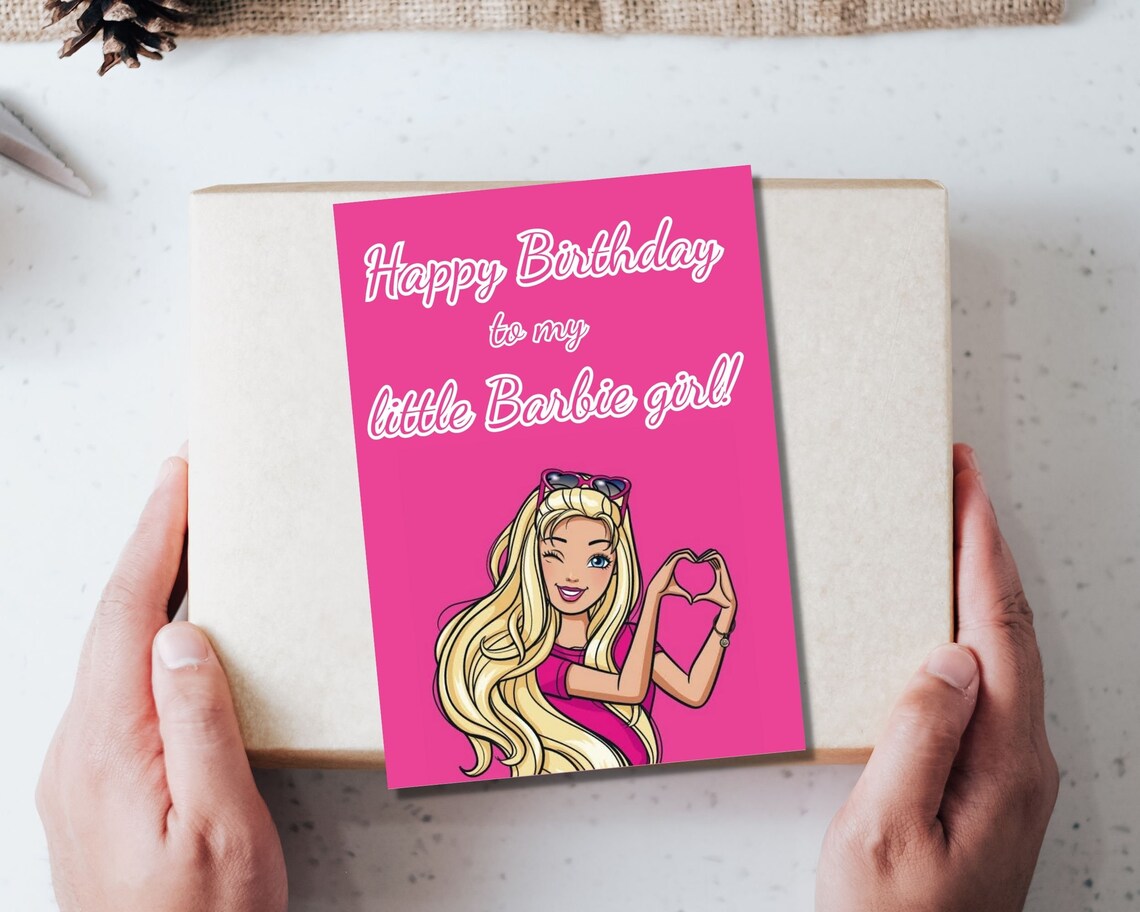 Barbie Birthday Card for Kids Birthday Card for the Girl Child ...