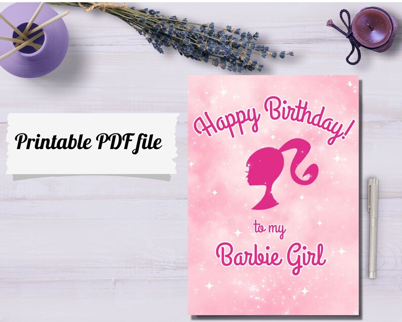 Barbie Happy Birthday Card Barbie Birthday Card Happy Birthday to My ...