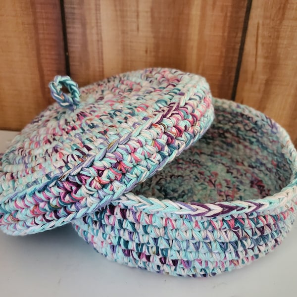 Scrapy Tortilla Warmer, Breadbasket with lid, Storage basket, Tray, Stand Mixer Bowl Lid - Crochet Pattern only - DIGITAL FILE - US Term