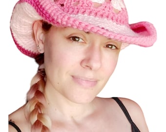 Crochet Cowboy Hat Pattern – Granny Square, fits most toddler to adult (Digital PATTERN ONLY)